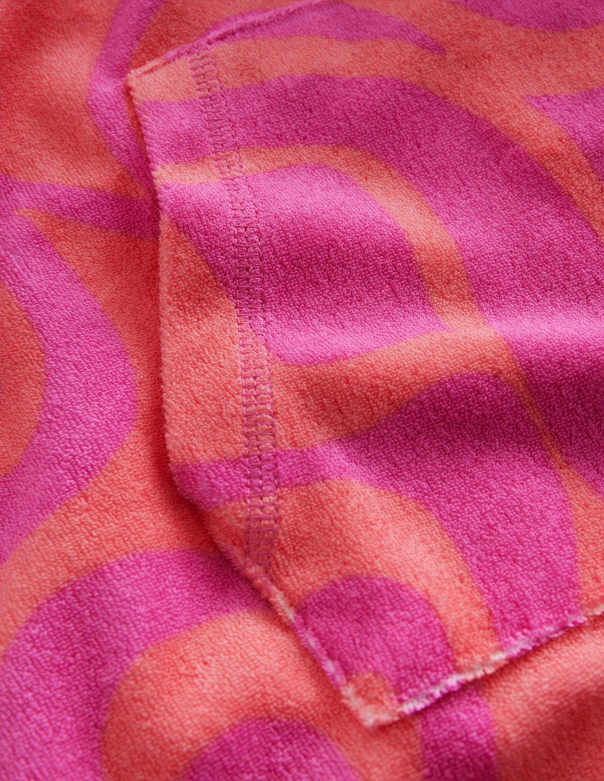 Gemustertes Frottee-Strandkleid-Pfirsichbowle-3