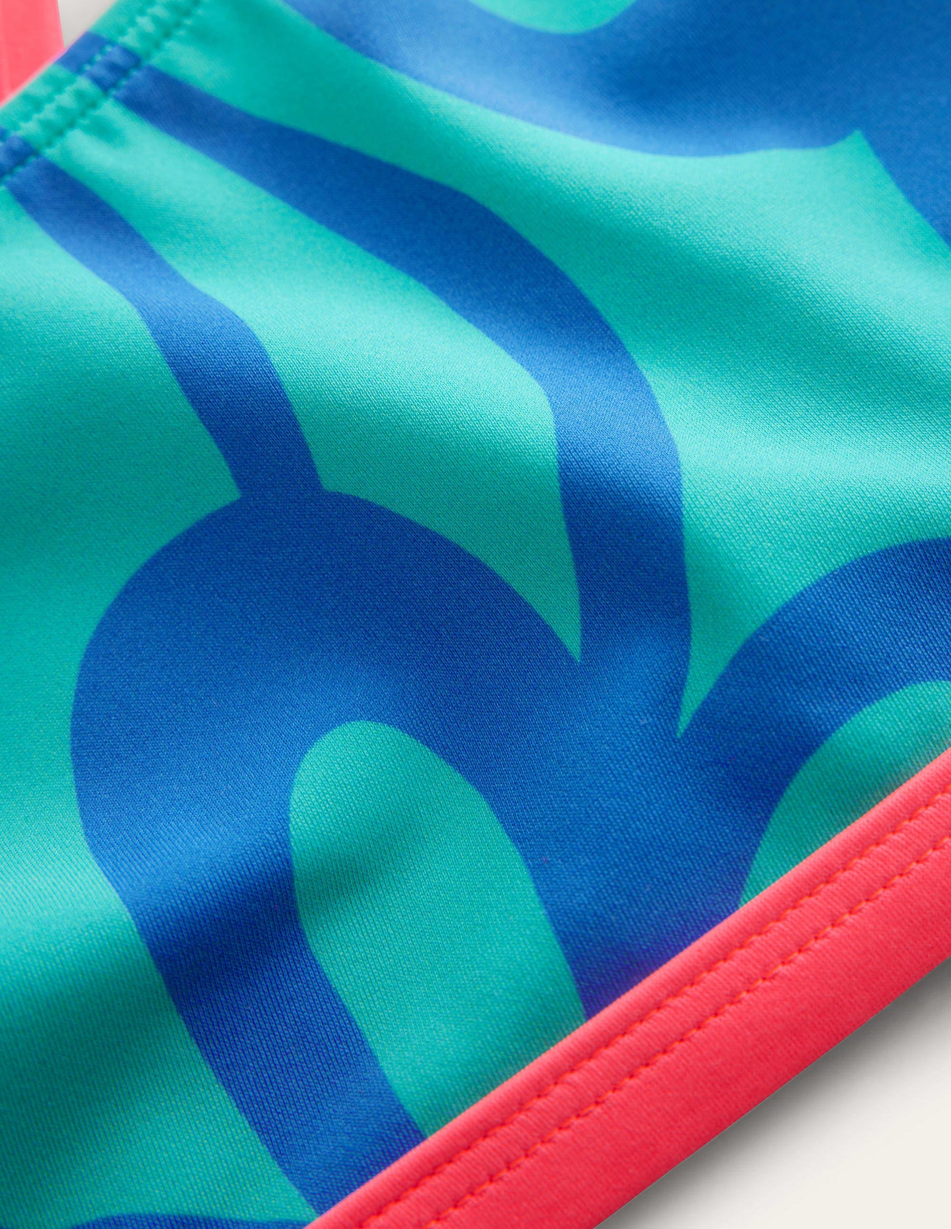 Haut de bikini à dos croisé-Vert tropical, motif Summer Stencil-3