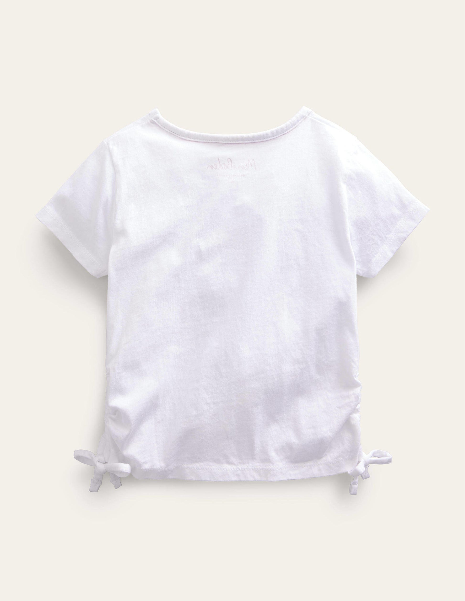 Gerafftes T-Shirt-Weiß, Sonne-2