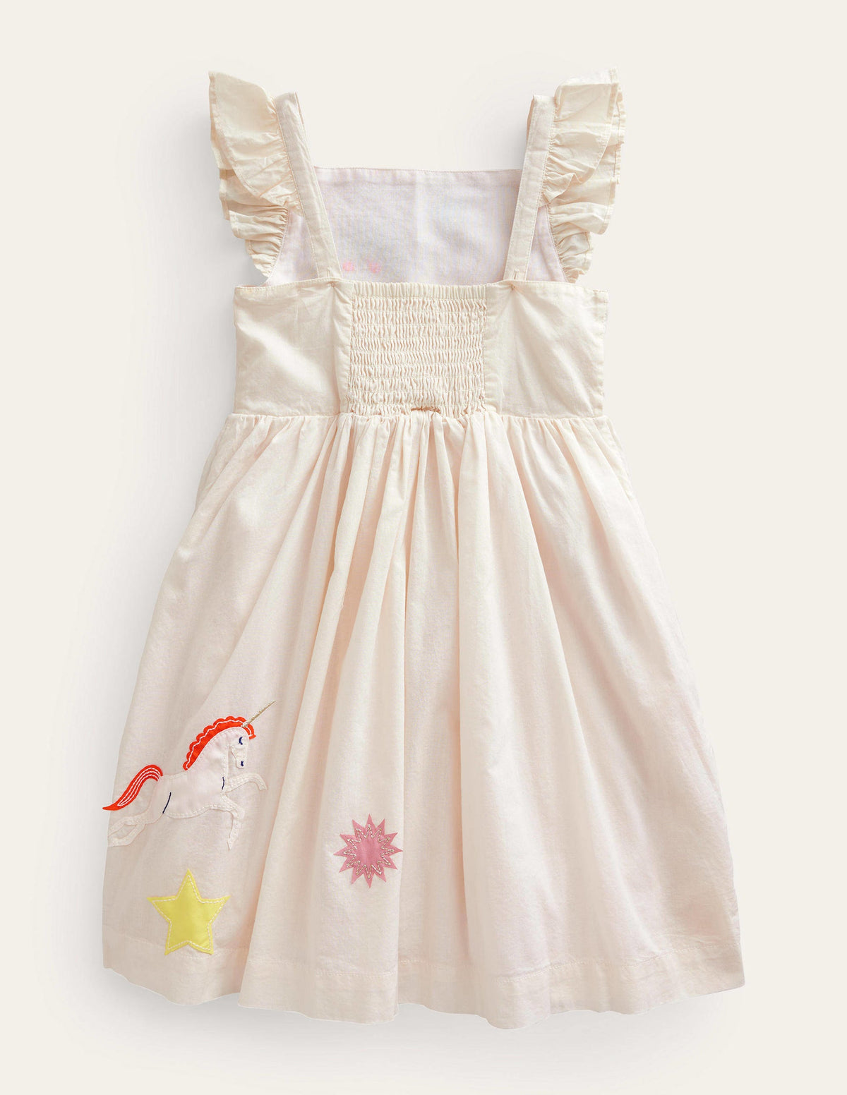 Webkleid mit Applikation-Vanille-2