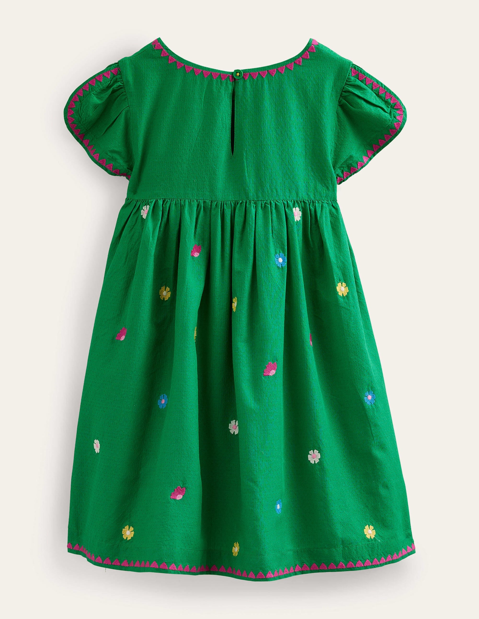 Robe brodée texturée-Émeraude profond - Image 2