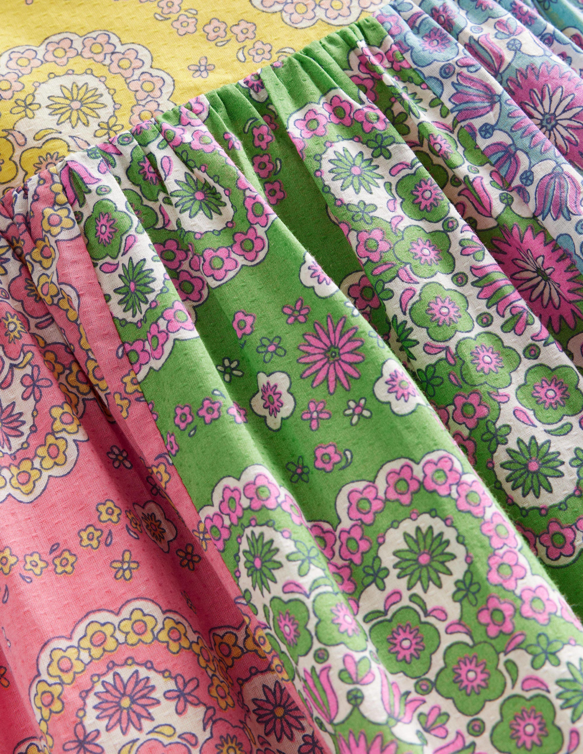 Midikleid mit Trägern-Bunt, Gänseblümchenmuster - Image 3