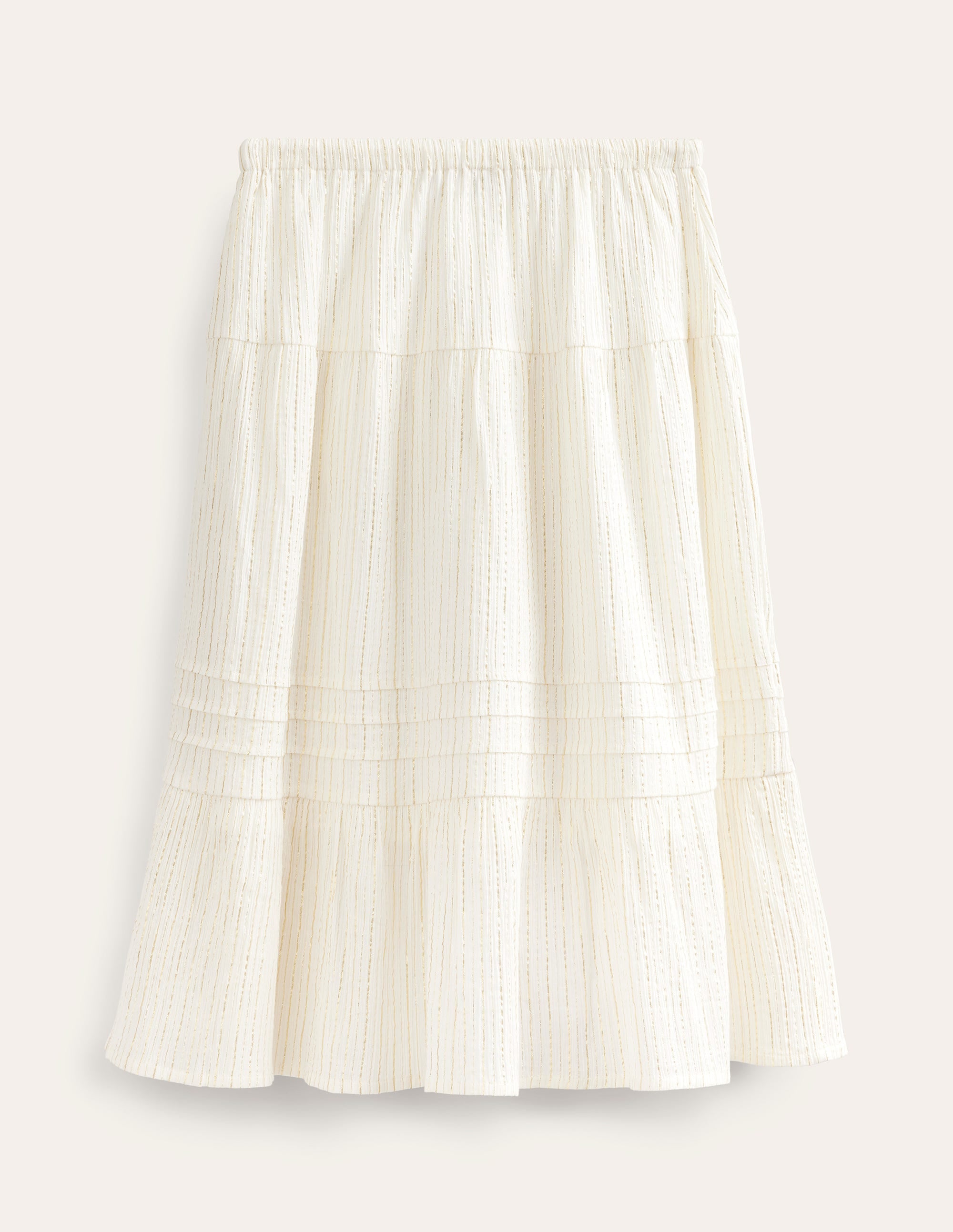 Metallic Maxi Skirt-Ivory - Image 2