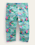 Legging court fun-Sirènes aigue-marine