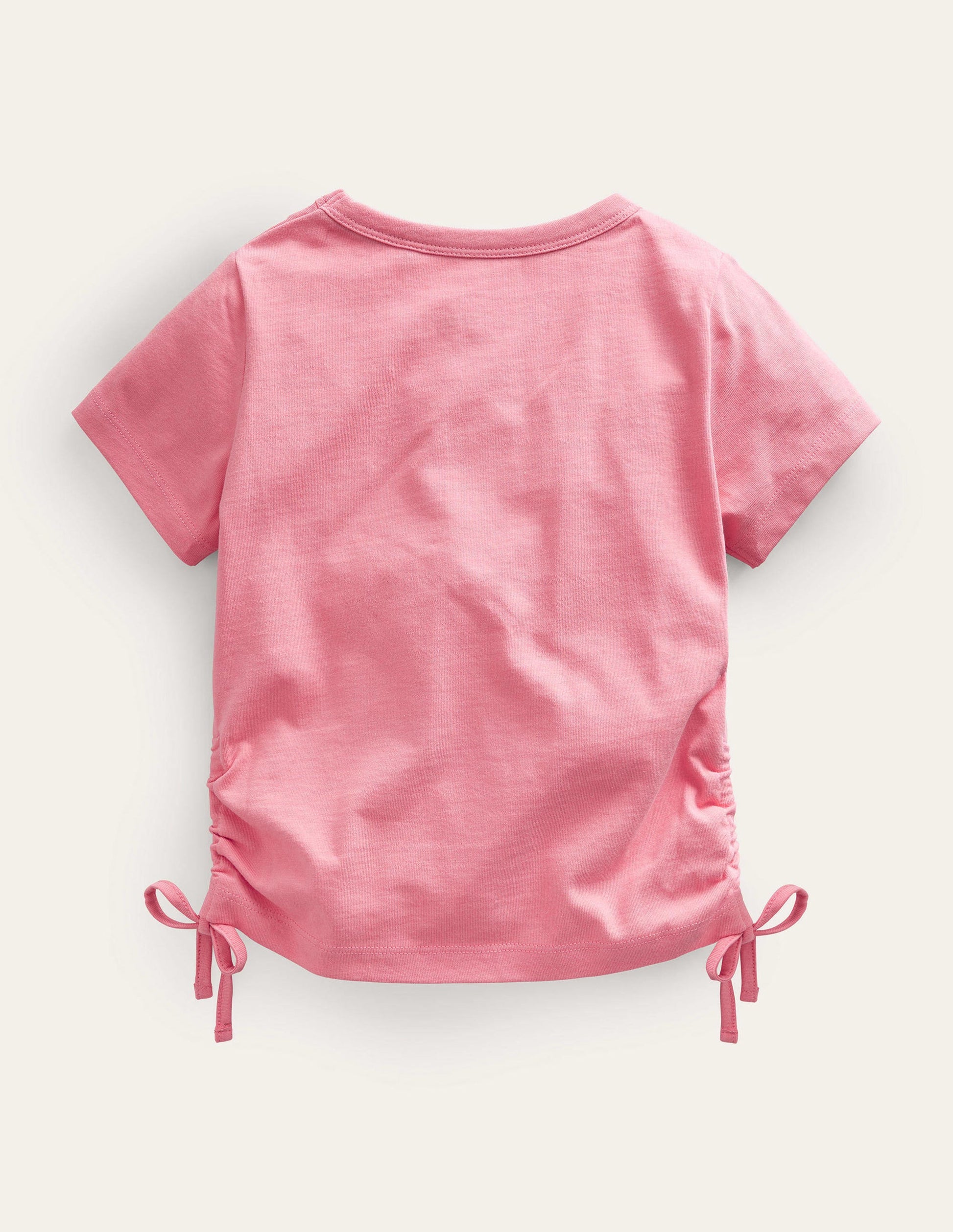T-Shirt mit Seitenraffungen-Pfirsichbowle-2