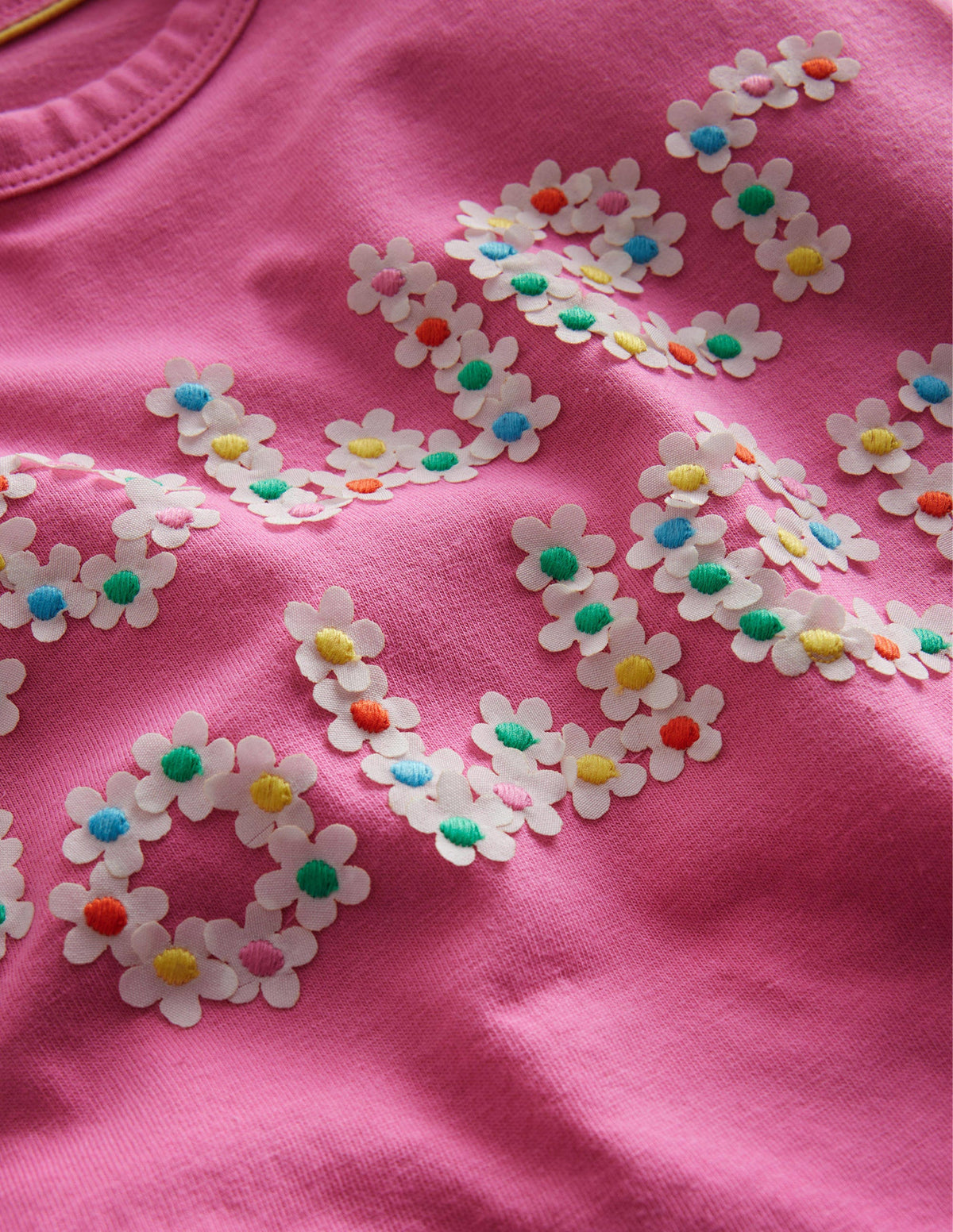 Flower-Power-T-Shirt aus Jersey-Helles Blütenrosa - Image 3