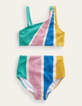 Bikini mit Pastell-Sonnenstrahlen-Bunt