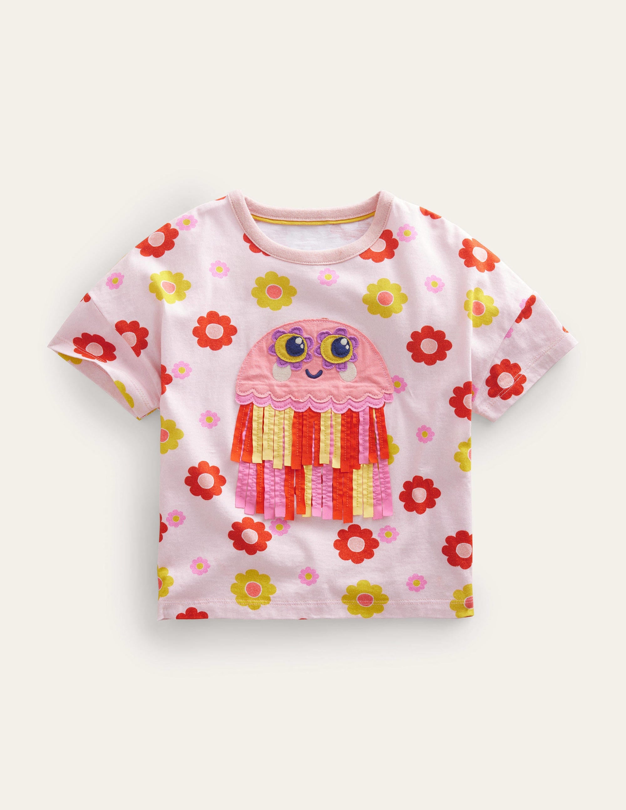 T-Shirt mit flatternder Qualle-Feuerrot, Qualle - Image 1