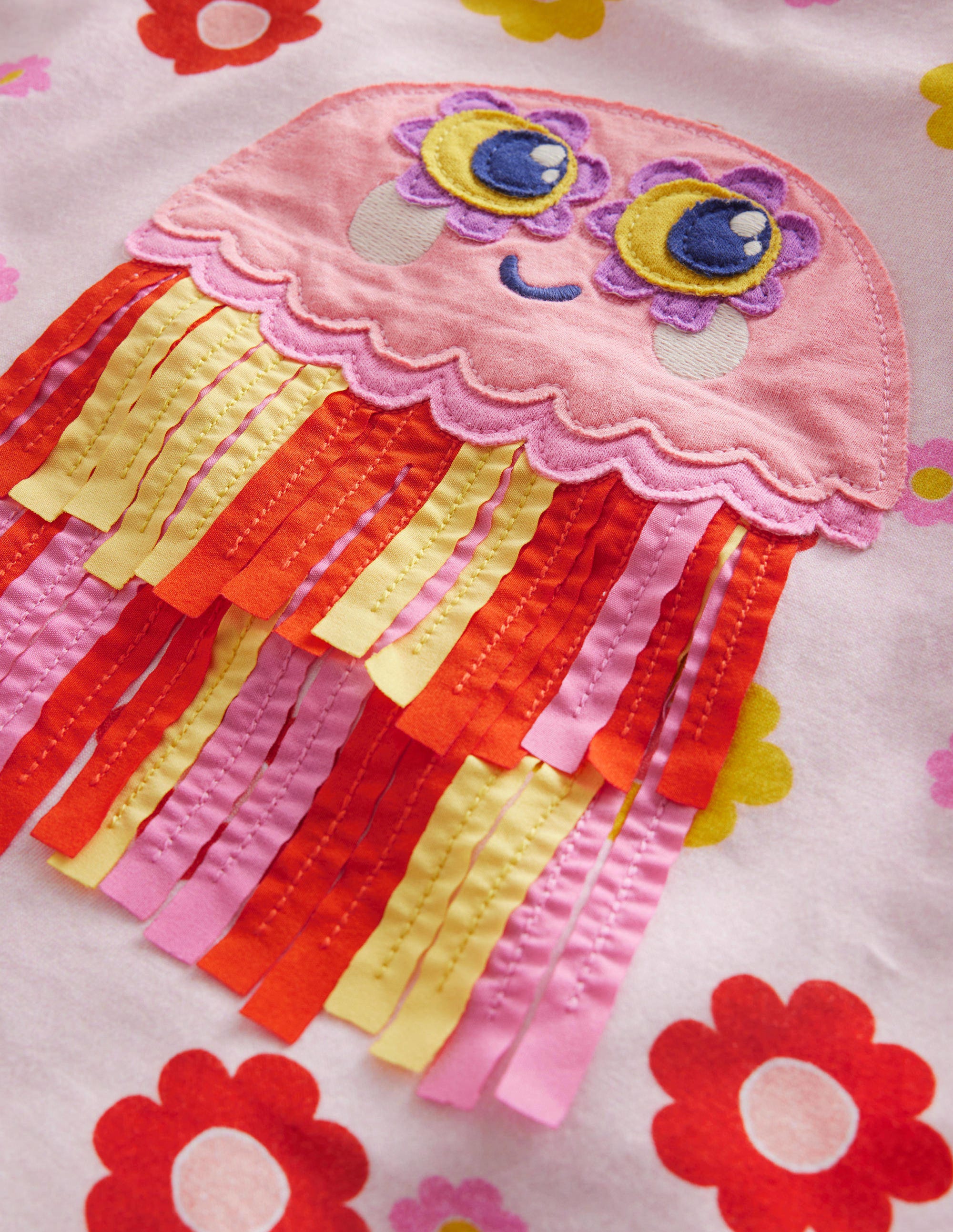 T-Shirt mit flatternder Qualle-Feuerrot, Qualle - Image 3