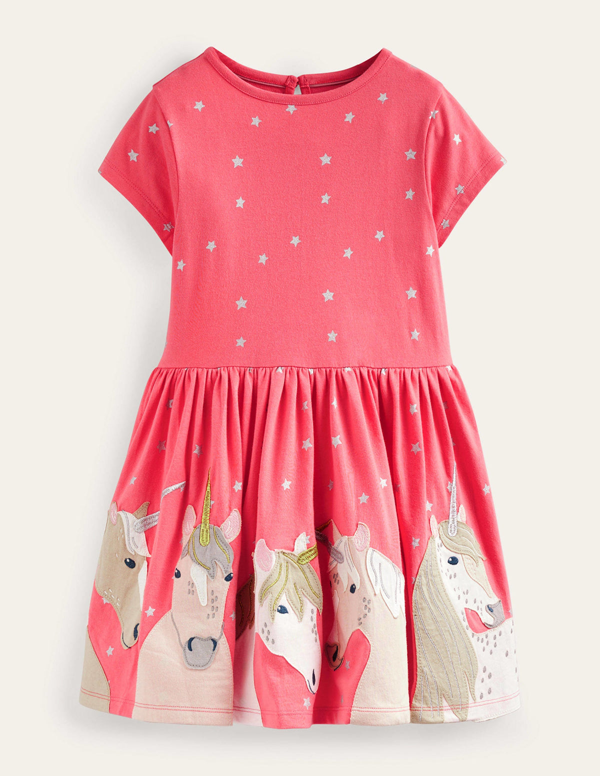 Robe en jersey à appliqué licornes-Licornes - Image 1