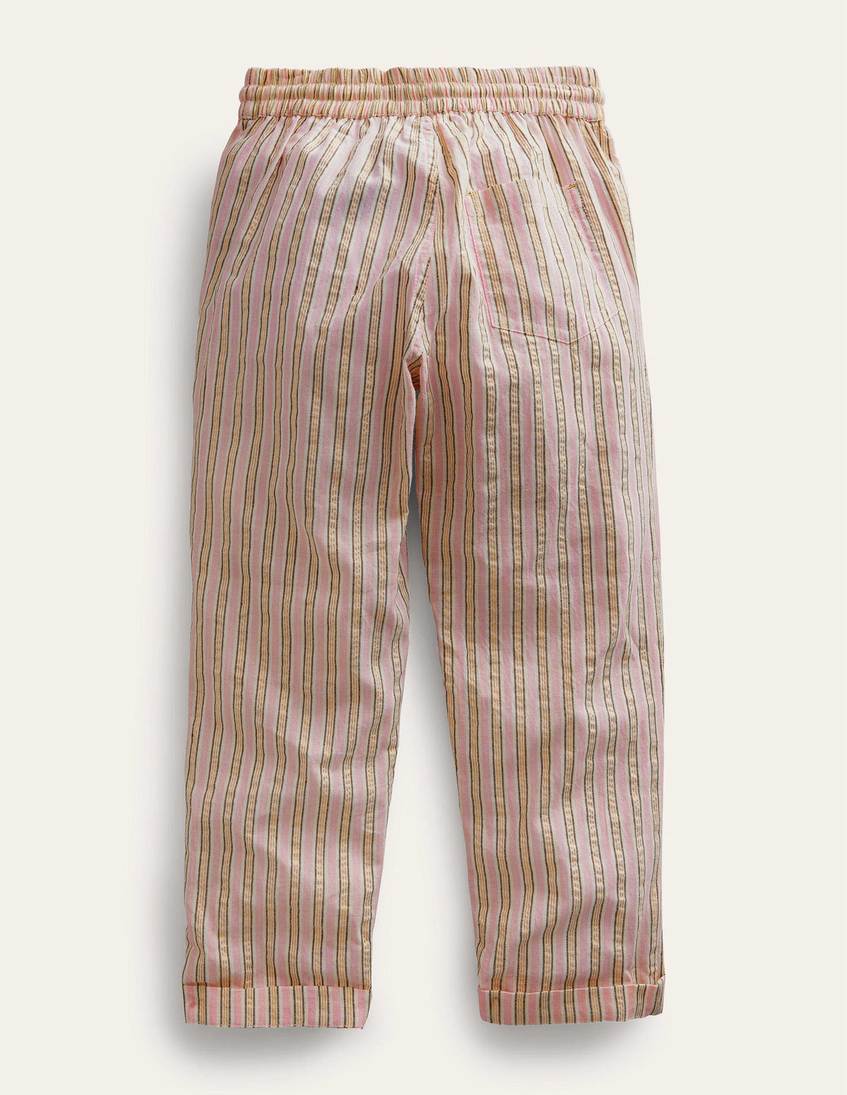 Stripe Pull on Trousers-Lilac and Metallic Stripe-2