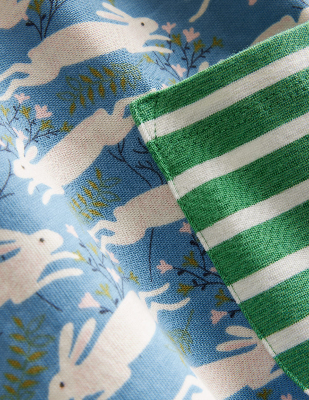 Ensemble tunique et legging-Motif Bunny Hop bleu-3