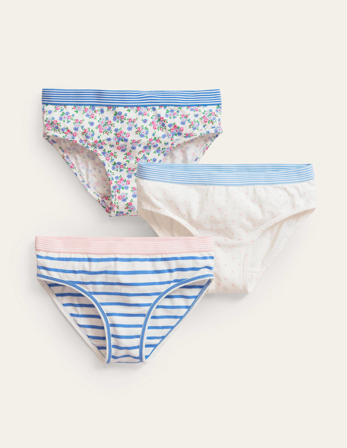 Unterhosen im 3er-Pack-Bunt Blumenmuster - Image 1