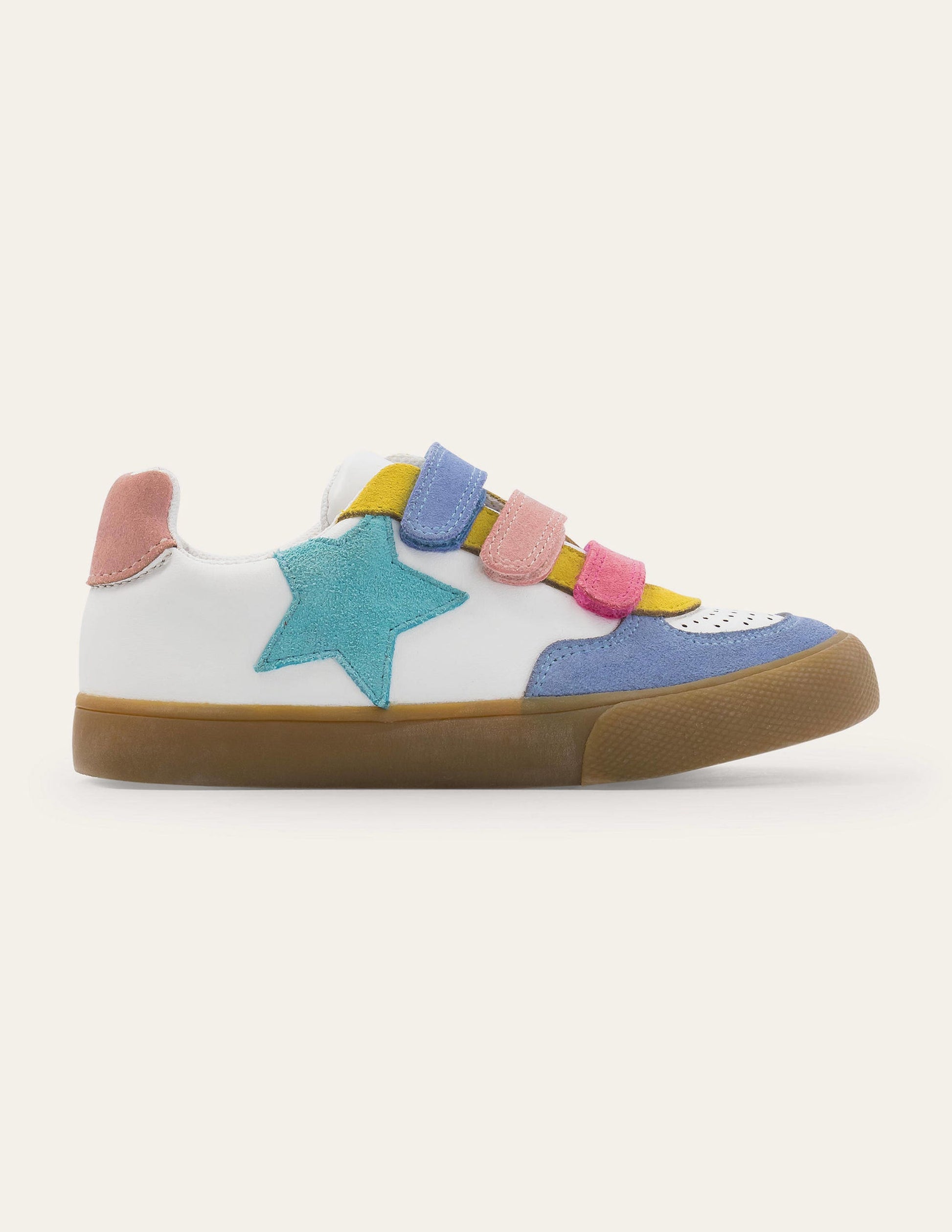 Niedrige Sneaker aus Leder (Mädchen)-Bunt Pastellfarben-1