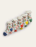 Frilly Socks 5 Pack-Multi Floral