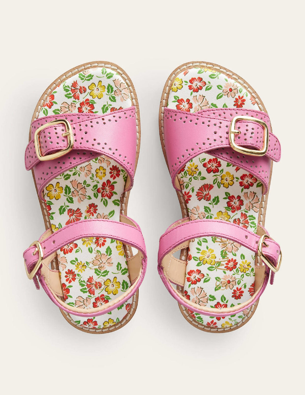 Ledersandalen mit Schnalle-Rosa - Image 4