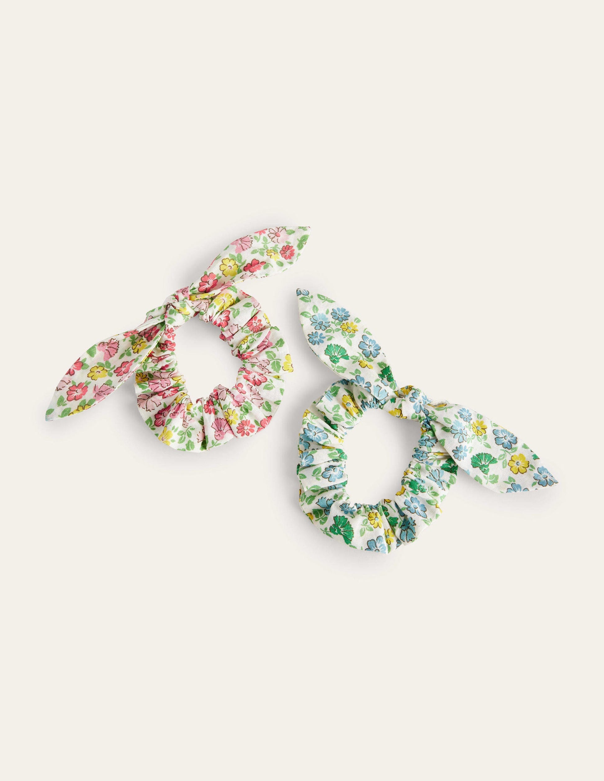 Scrunchies mit Tuchschleife-Bunt-1