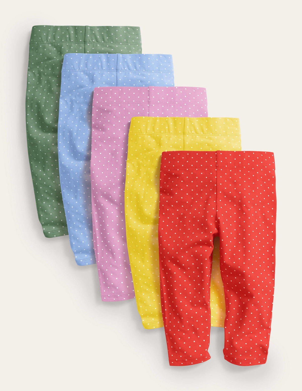 7/8-Leggings im 5er-Pack-Bunt, Getupft-1