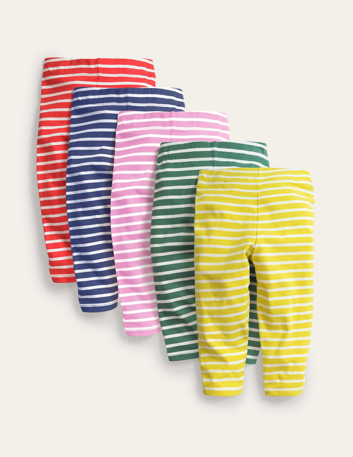 7/8-Leggings im 5er-Pack-Bunt, Gestreift-2
