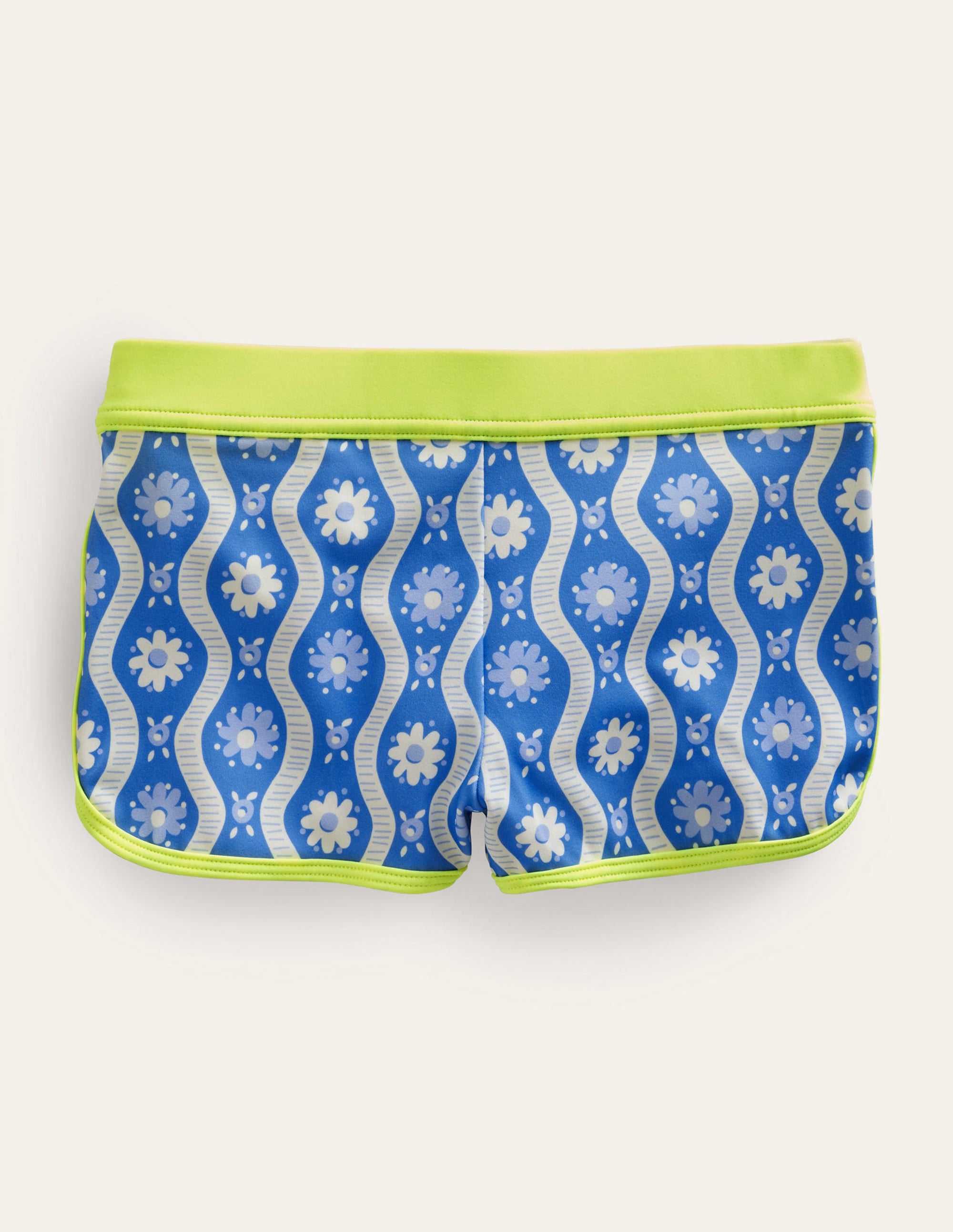 Gemusterte Badeshorts-Penzance-Blau, Gänseblümchen/Wellen - Image 1