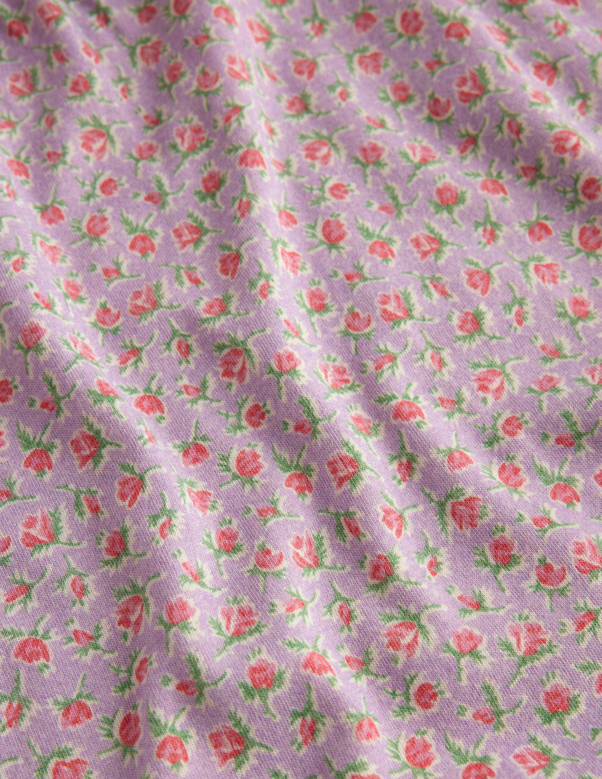 Gemustertes Nachthemd mit langen Ärmeln-Fliederrosa, Vintage-Blumen - Image 3