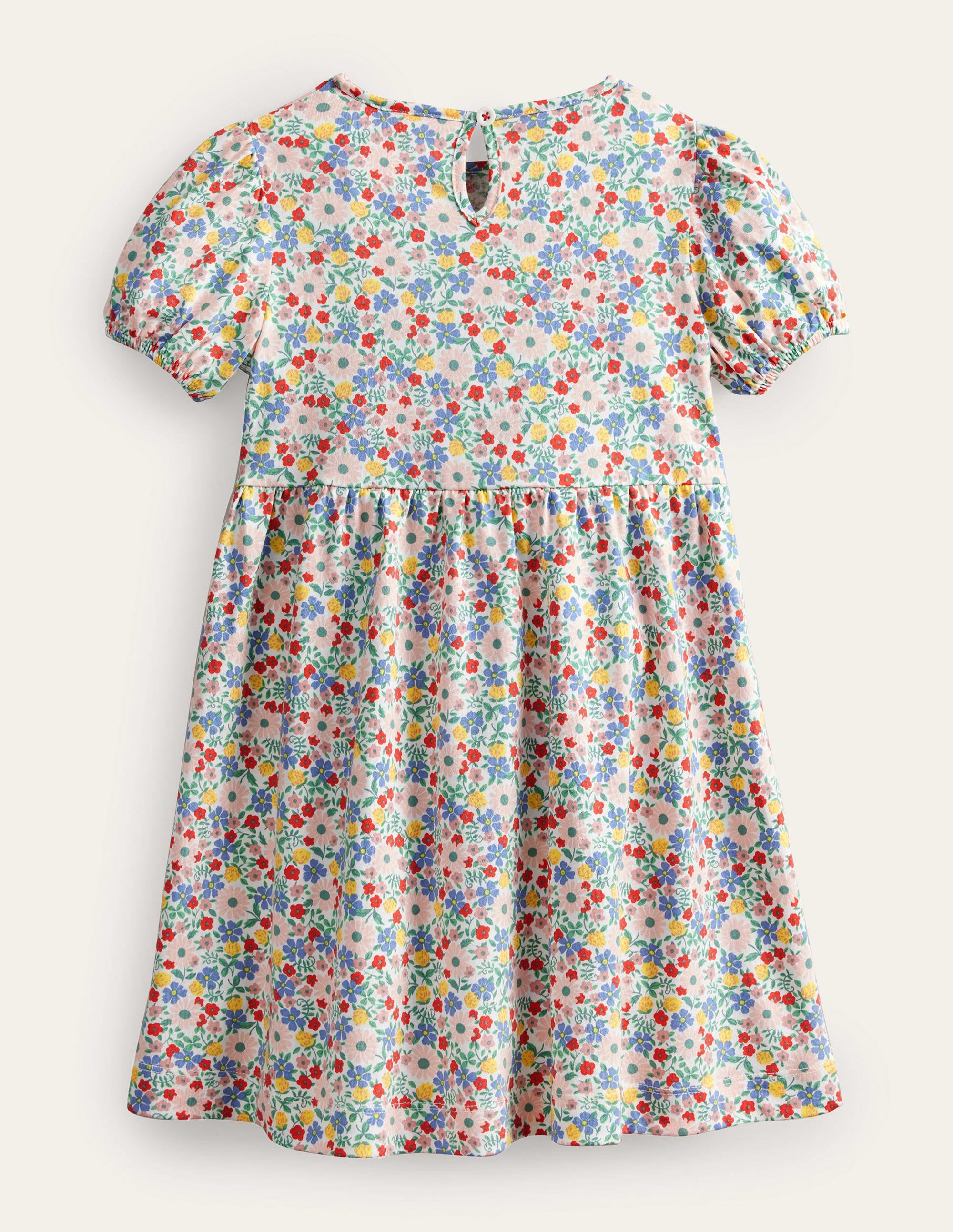 Robe à manches bouffantes-Motif floral rose - Image 2