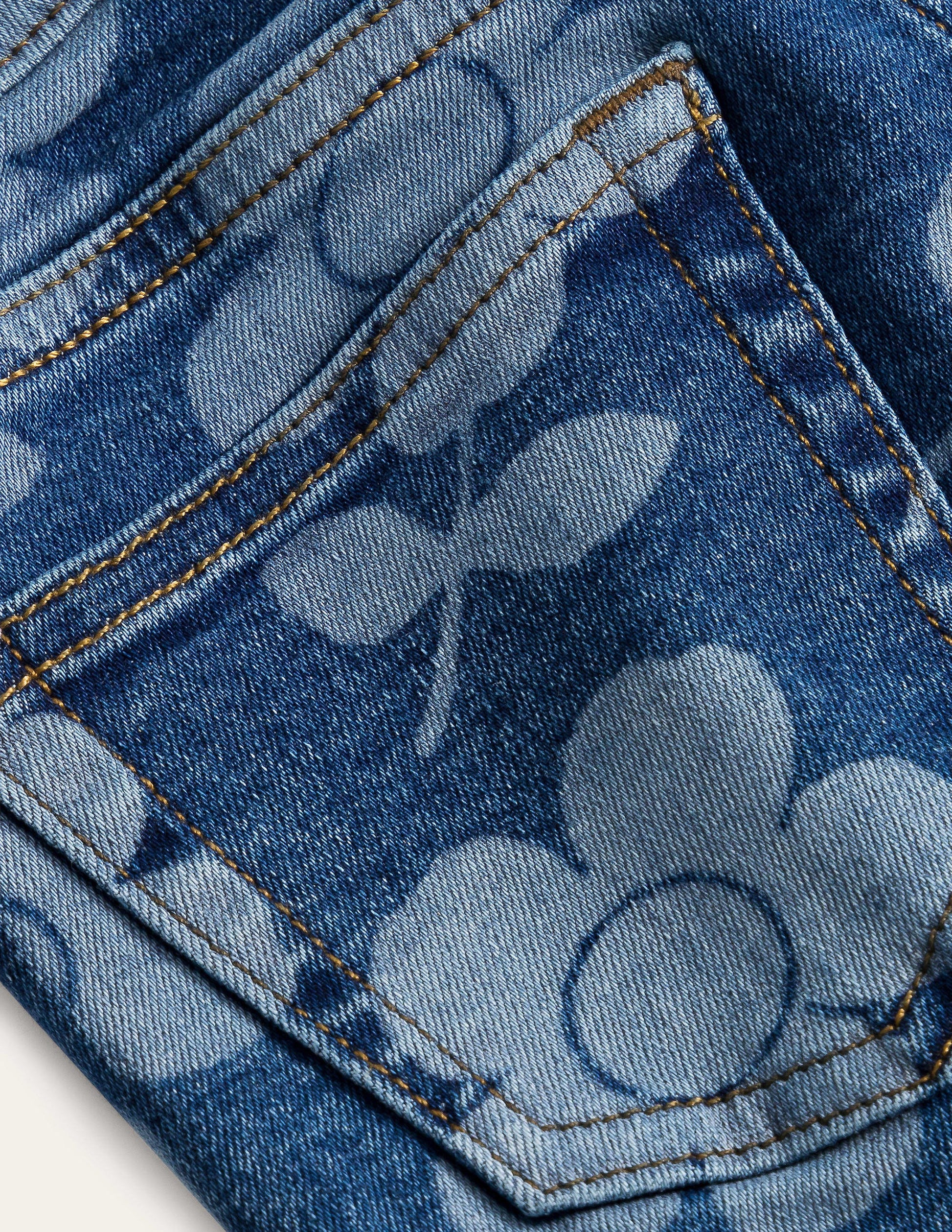 Jean évasé-Fleur denim-3