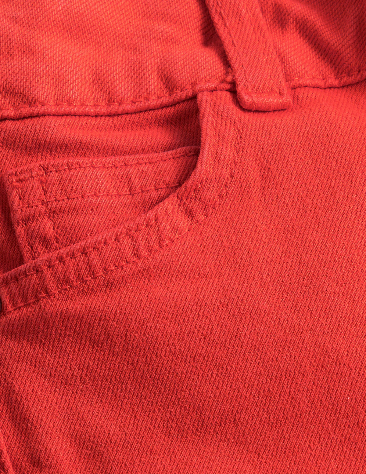 Ausgestellte Jeans-Mandarinenrot - Image 3
