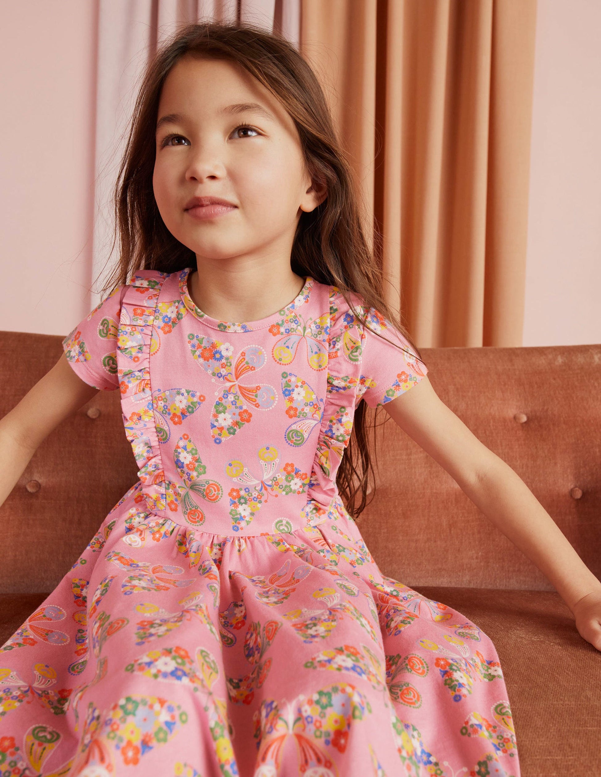 Frilly Twirly Dress-Formica Pink Butterflies-4