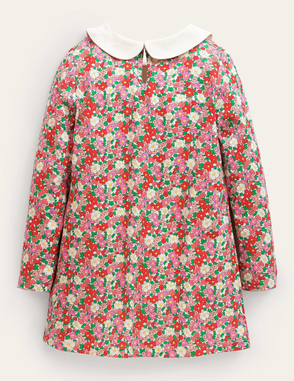 Jersey-Tunika mit Taschen-Marmeladenrot, Blumenbeet/Häschen - Image 2