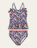 Tankini-Set-Naturweiß/Bunt, Regenbogen/Blumen