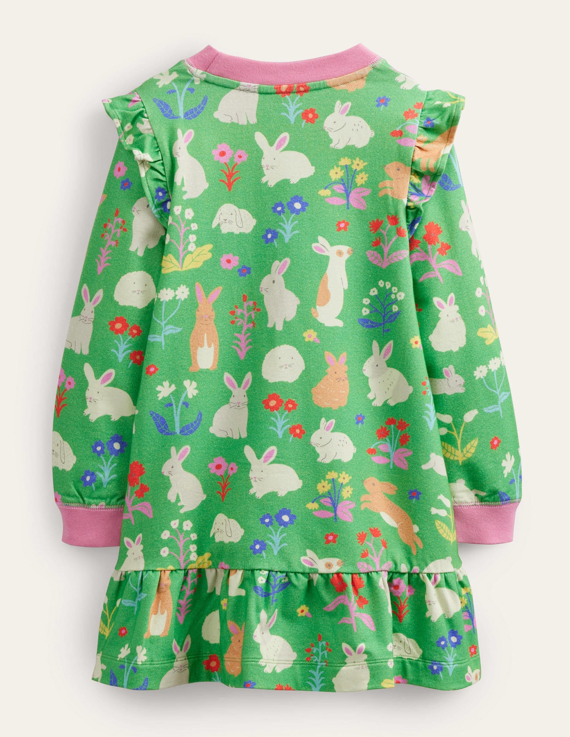 Bequemes Sweatshirt-Kleid-Aloe-Vera-Grün, Häschen - Image 2