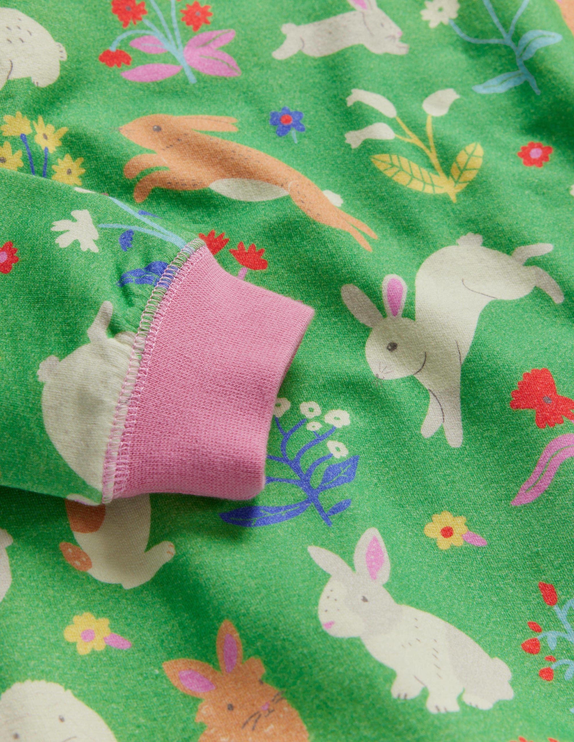 Bequemes Sweatshirt-Kleid-Aloe-Vera-Grün, Häschen - Image 3