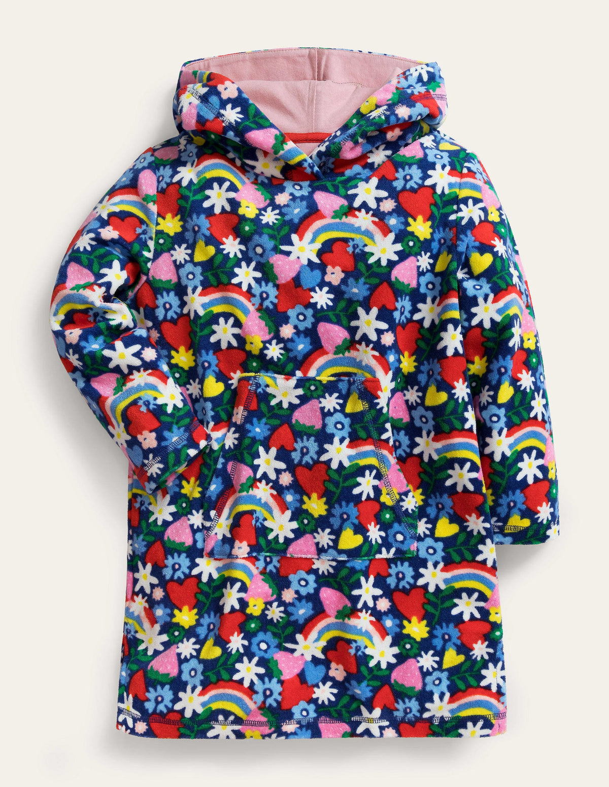 Robe de plage imprimée en éponge-Motif Rainbow Ditsy multi - Image 1