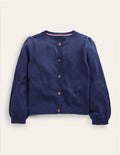 Baumwollkaschmircardigan-Schuluniform-Navy