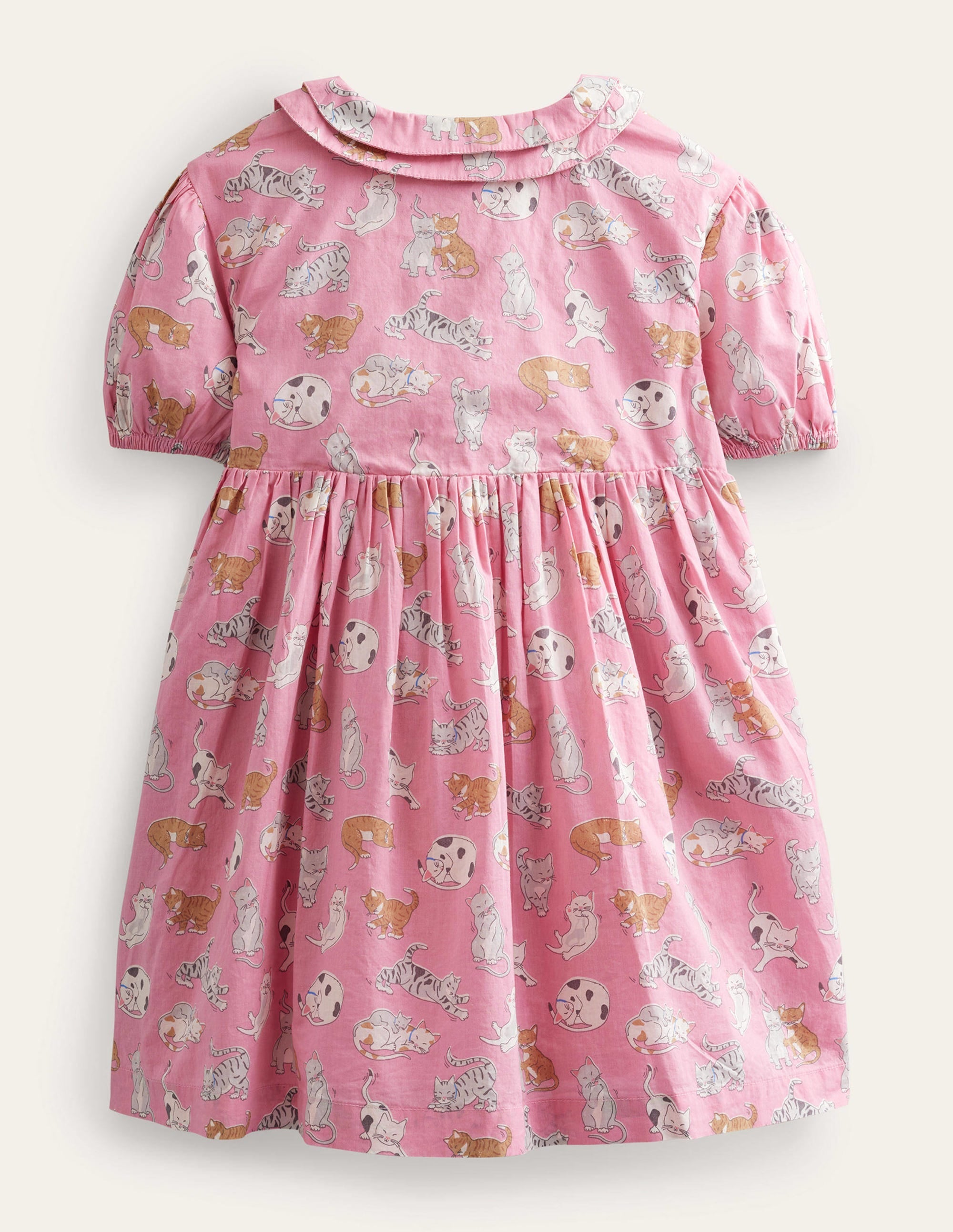 Gemustertes Kleid-Kirschblütenrosa, Katzen - Image 2