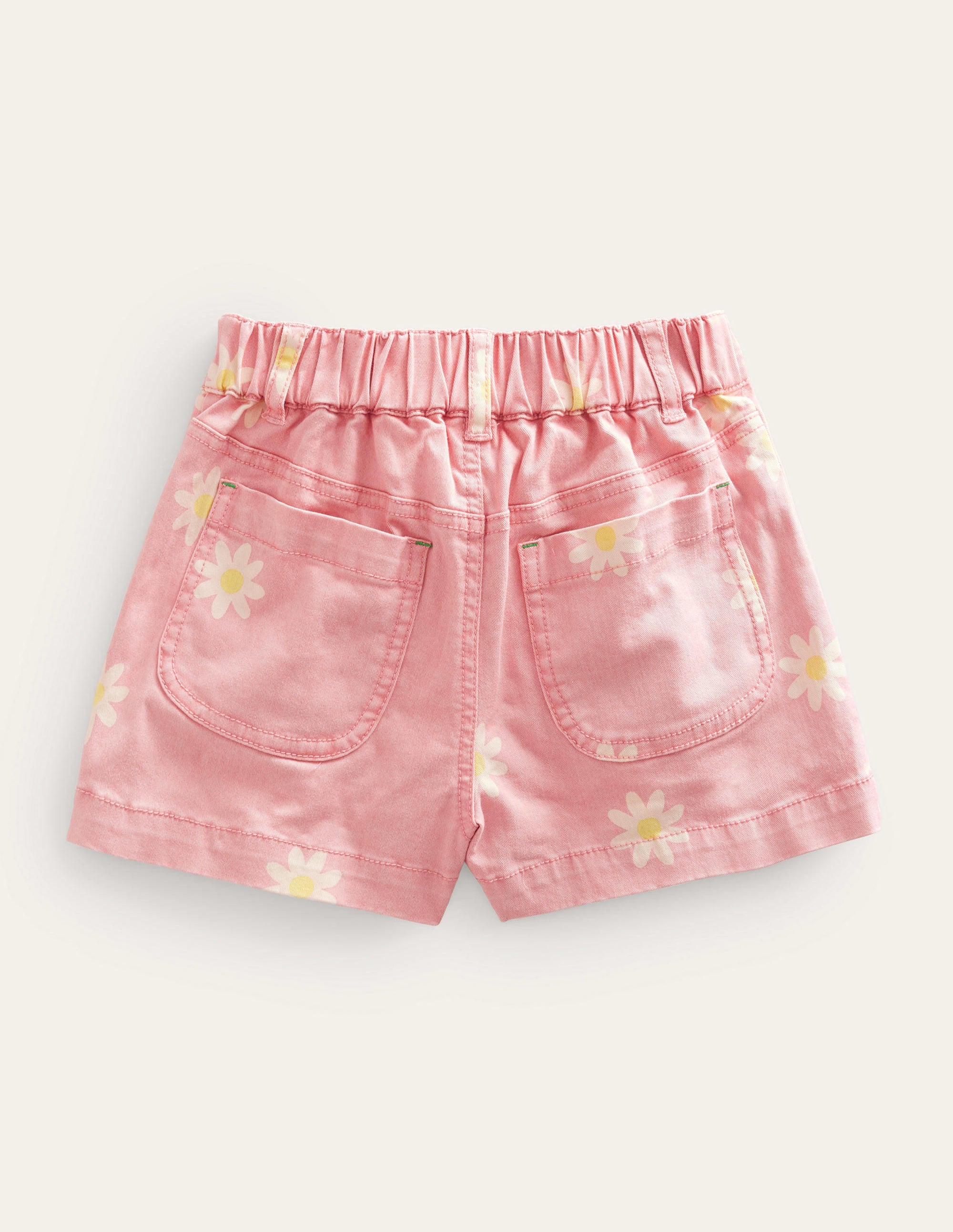 Shorts mit aufgesetzten Taschen-Rosa, Gänseblümchen-Stempel - Image 2