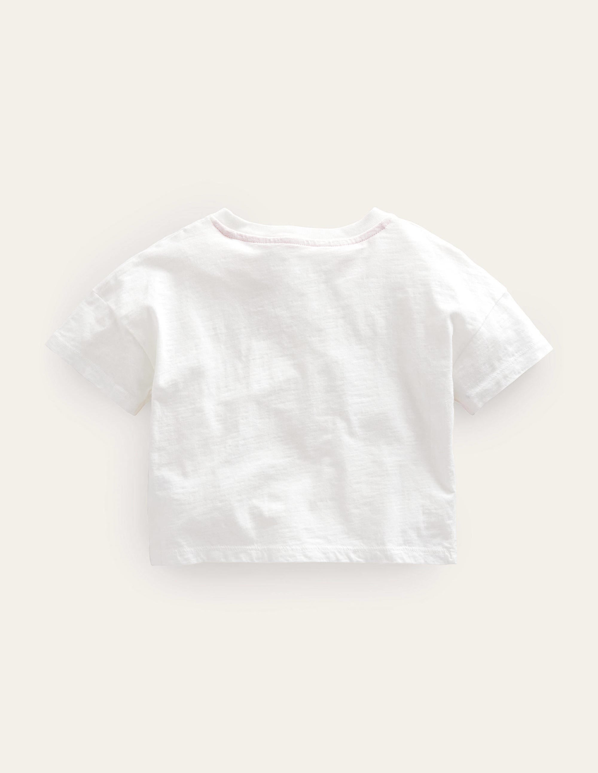 Lockeres T-Shirt-Naturweiß, Blumenstreifen - Image 2
