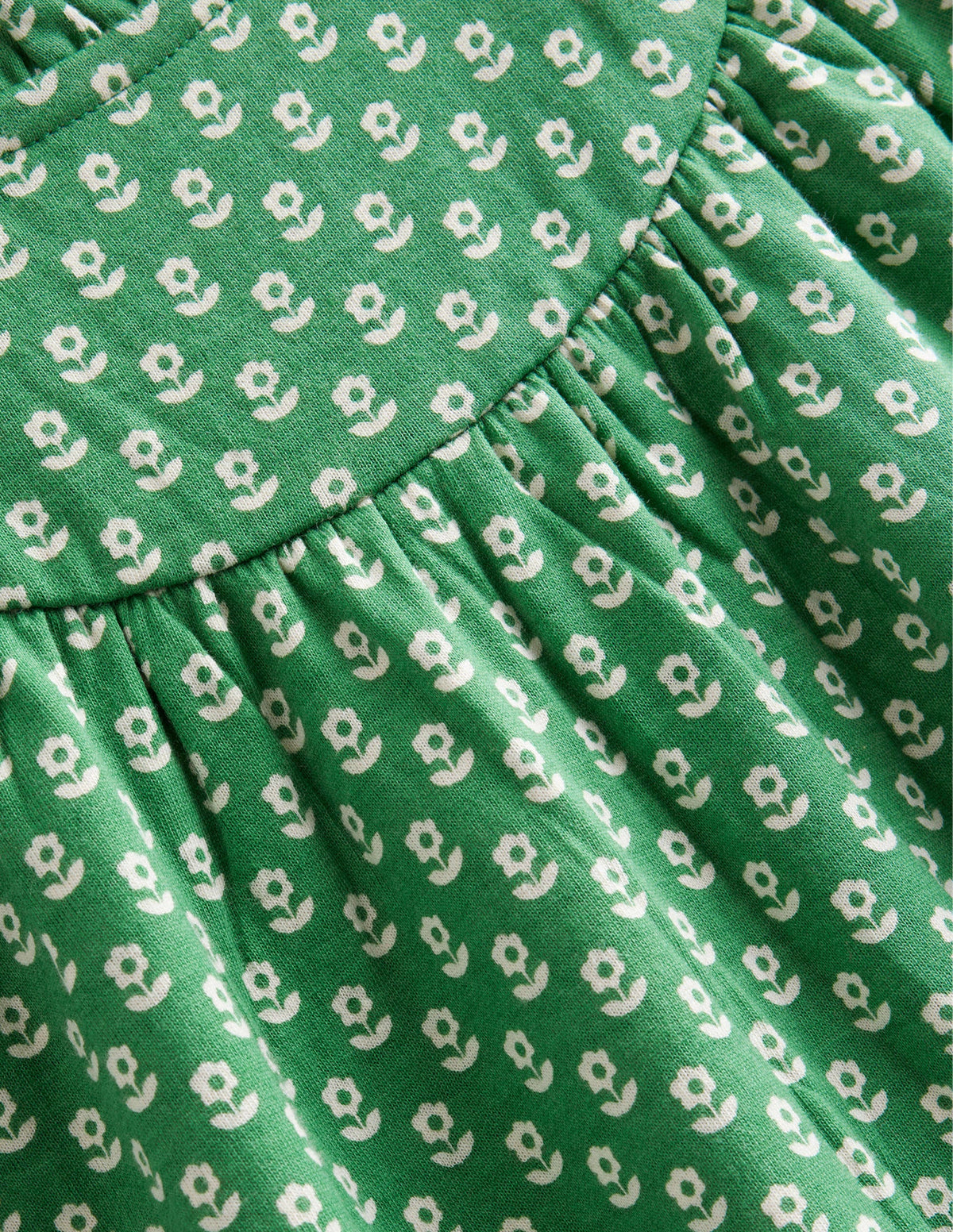 Lightweight Sweat Dress-Mountain Green Flower-3