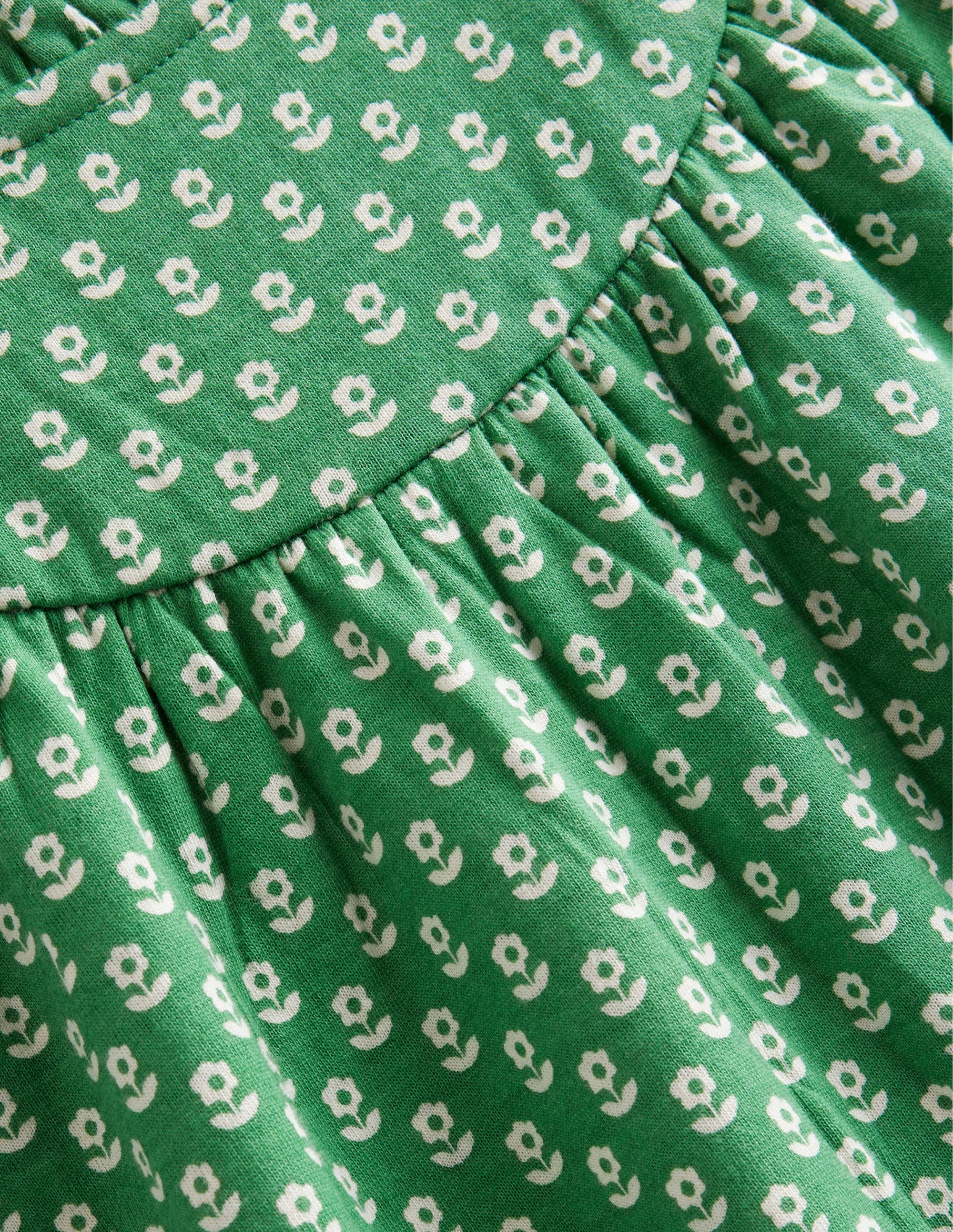 Lightweight Sweat Dress-Mountain Green Flower - Image 3