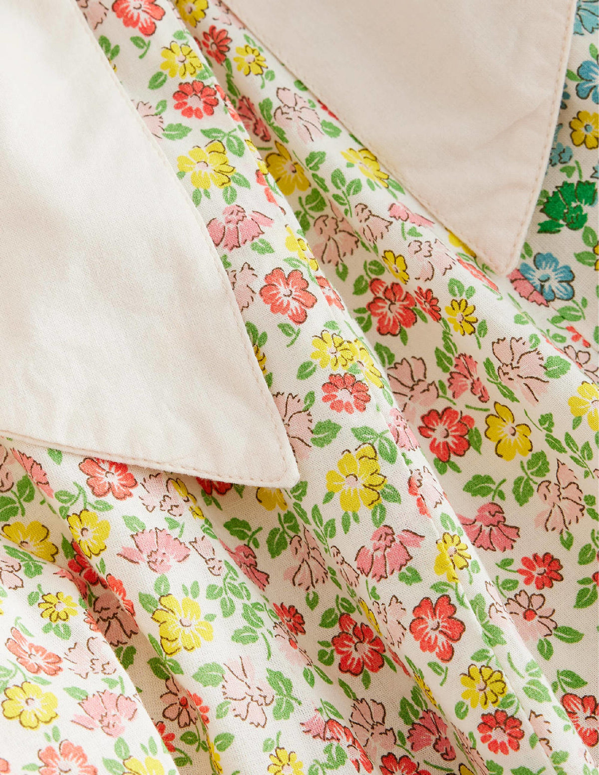 Kleid mit Tellerrock und Schleife-Regenbogenfarben, Mustermix-Blumen - Image 3