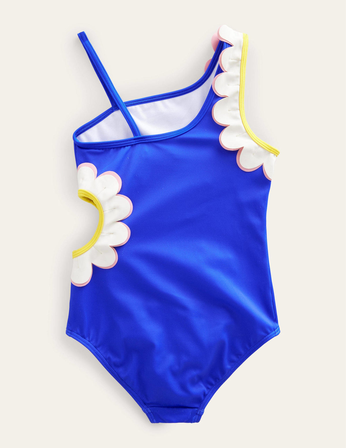 Badeanzug mit Blumen-Cut-outs-Kobaltblau, Blumen - Image 2