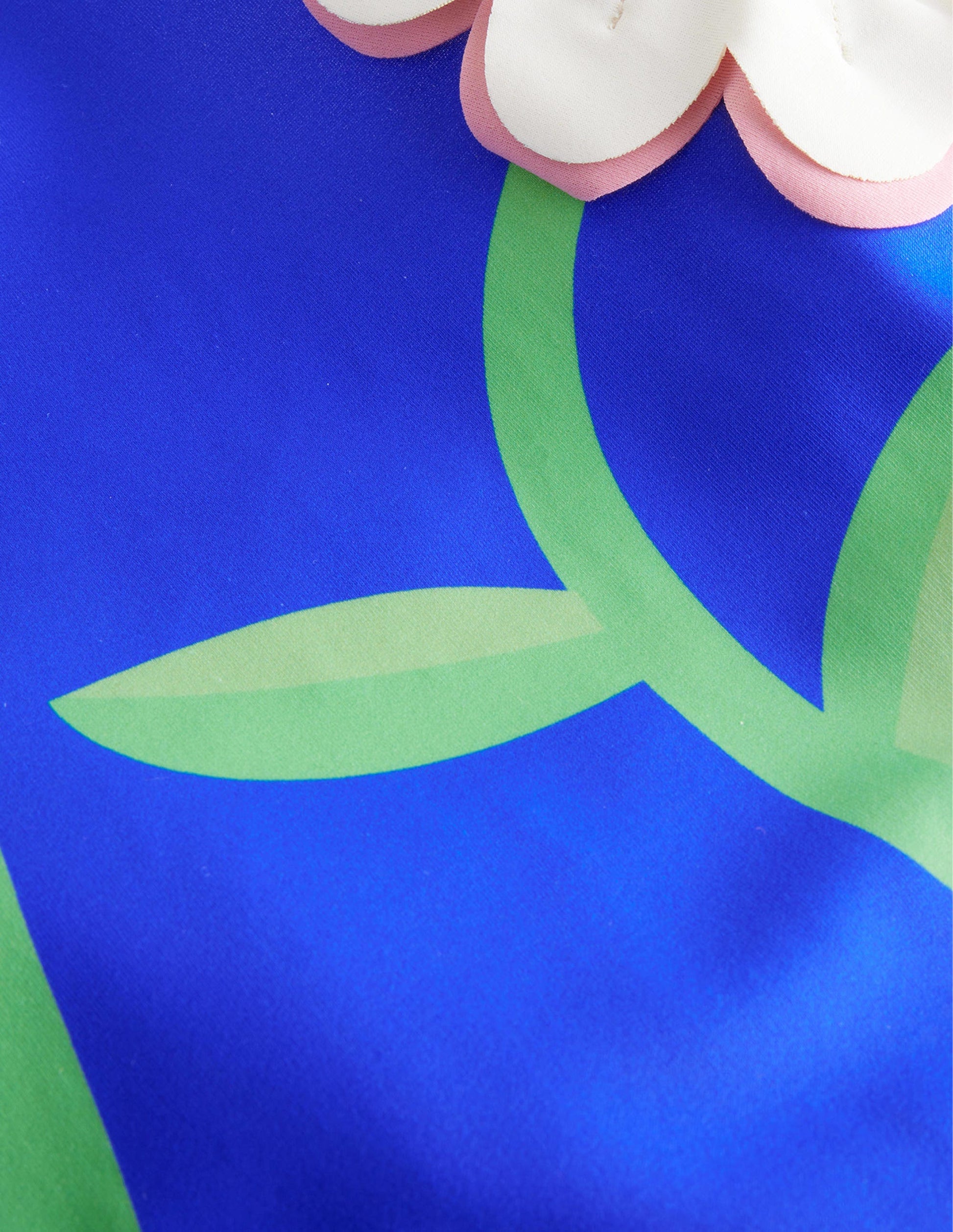 Badeanzug mit Blumen-Cut-outs-Kobaltblau, Blumen-3