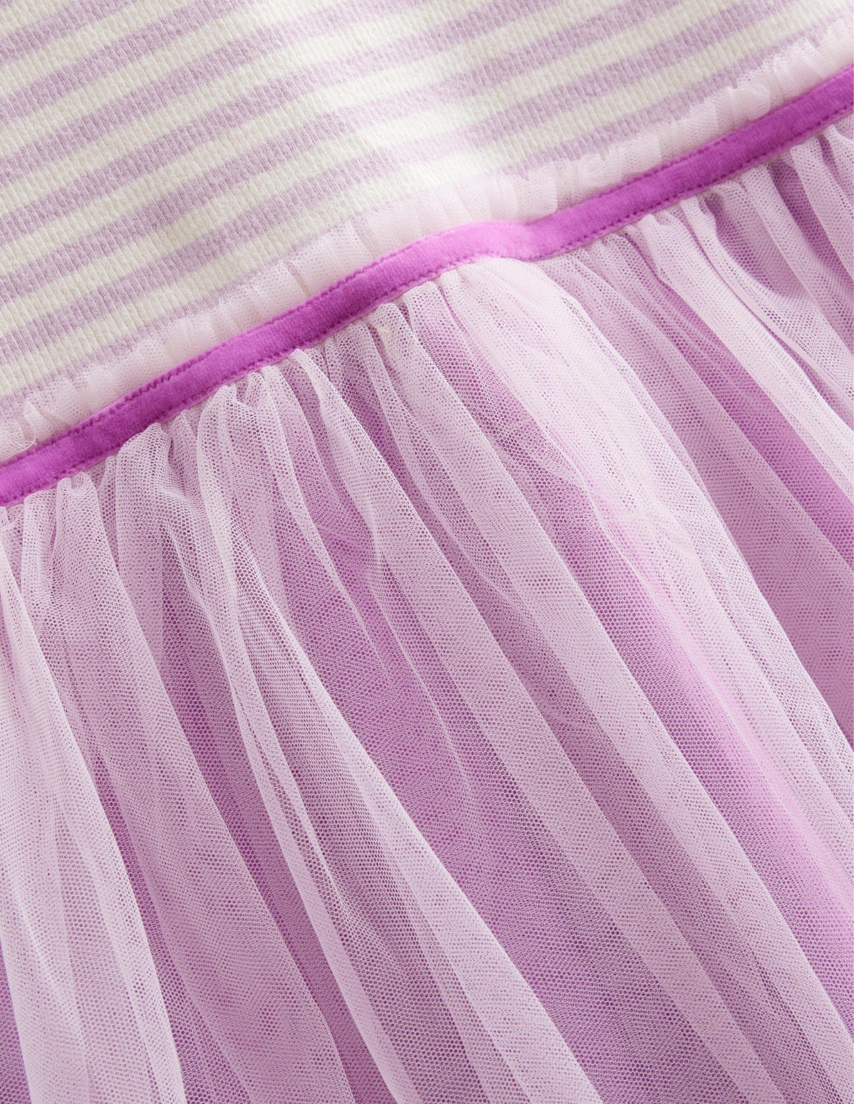 Kleid aus Jersey-Tüll-Mix-Hellviolett - Image 3