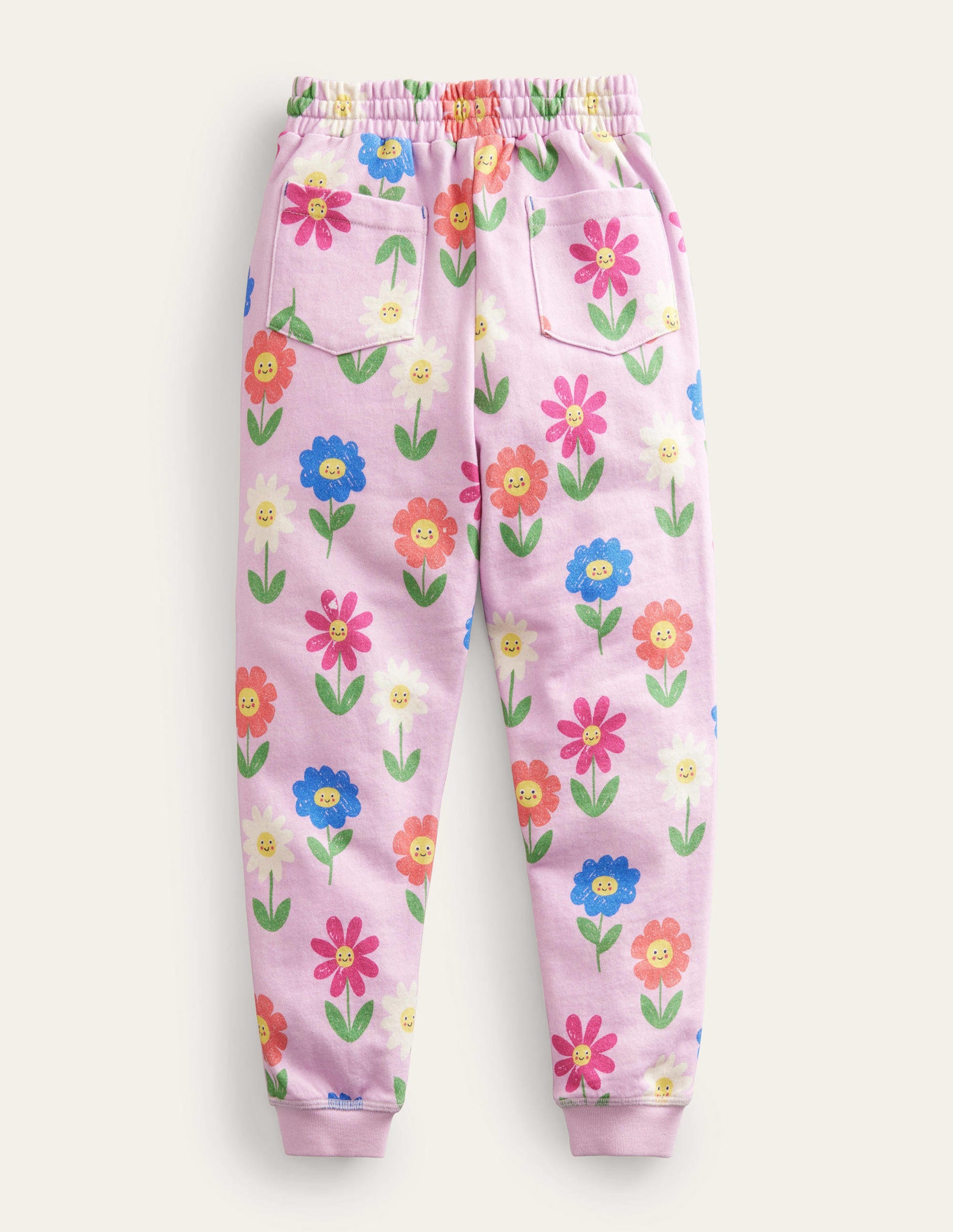 Bas de jogging à imprimé-Fleurs rose séduisant - Image 2