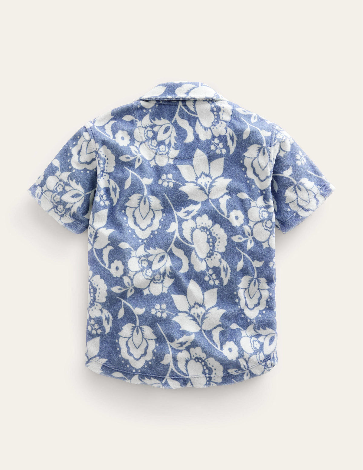 Frotteehemd-Sanftes Segelblau, Blumenmuster - Image 2