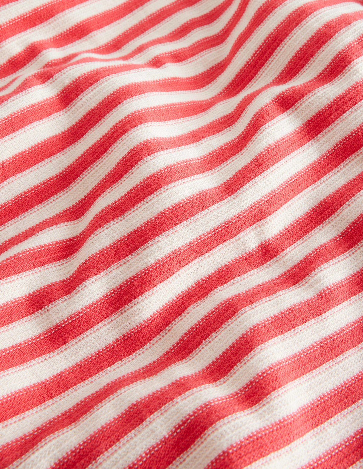 Strukturiertes Bretonshirt-Kumquatorange/Weiß - Image 3