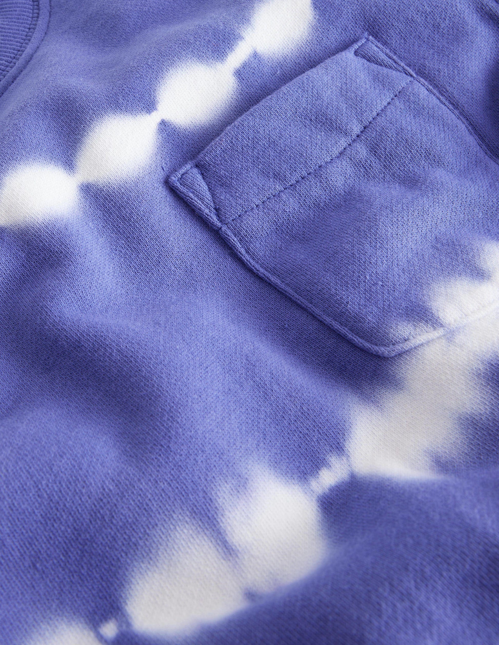 Batik-Sweatshirt-Blau/Naturweiß-3