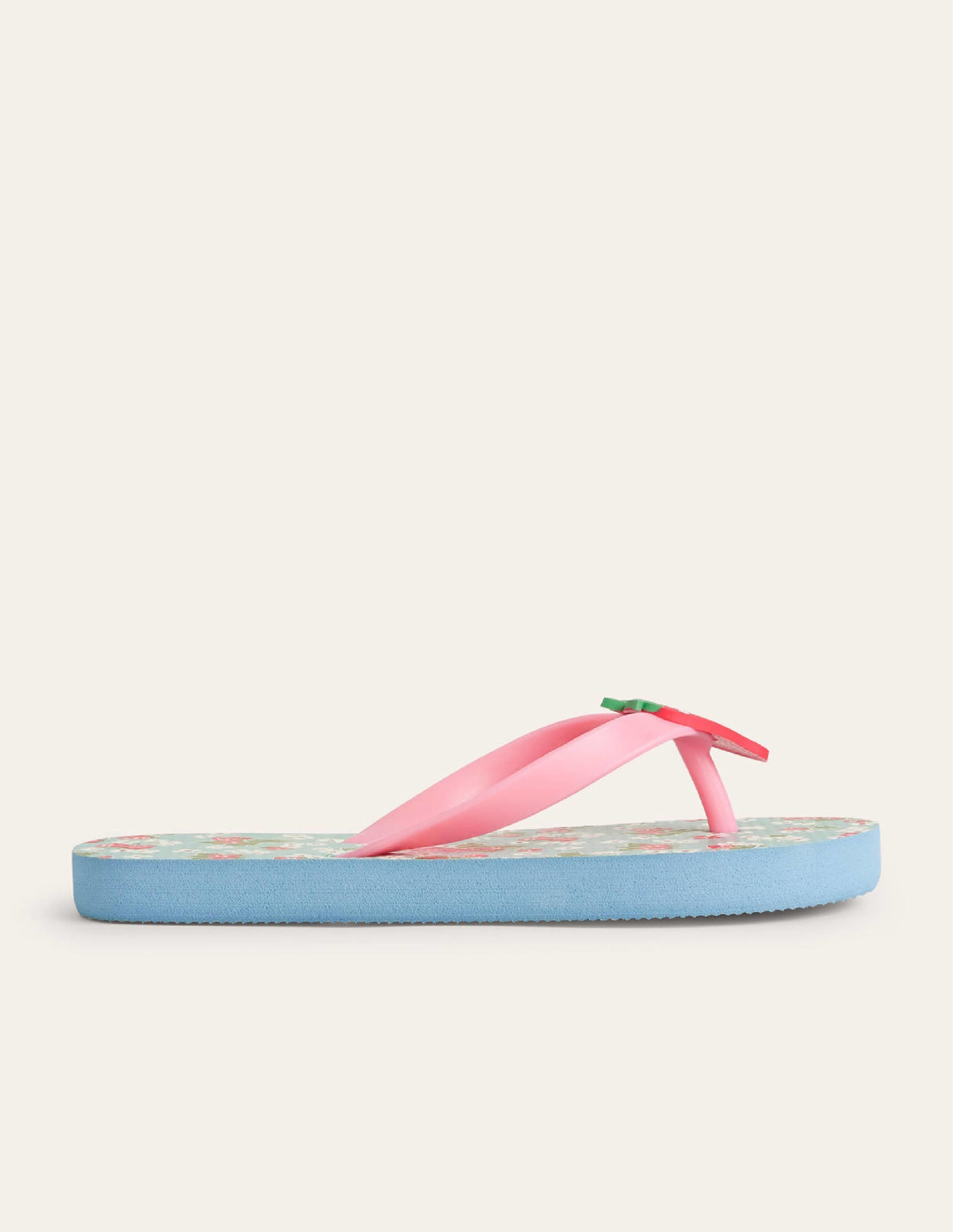 Flip-Flops (Mädchen)-Erdbeerrosa, Blumenmuster - Image 1
