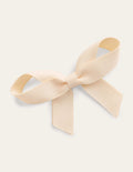 Ripsband-Haarschleife-Ivory and Navy Spot